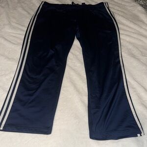 adidas XXL Navy Blue Sweatpants with White Stripes